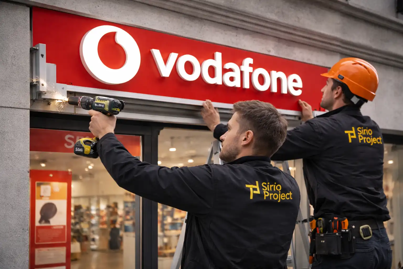 Installazione professionale di insegne e vetrofanie - Sirio Project