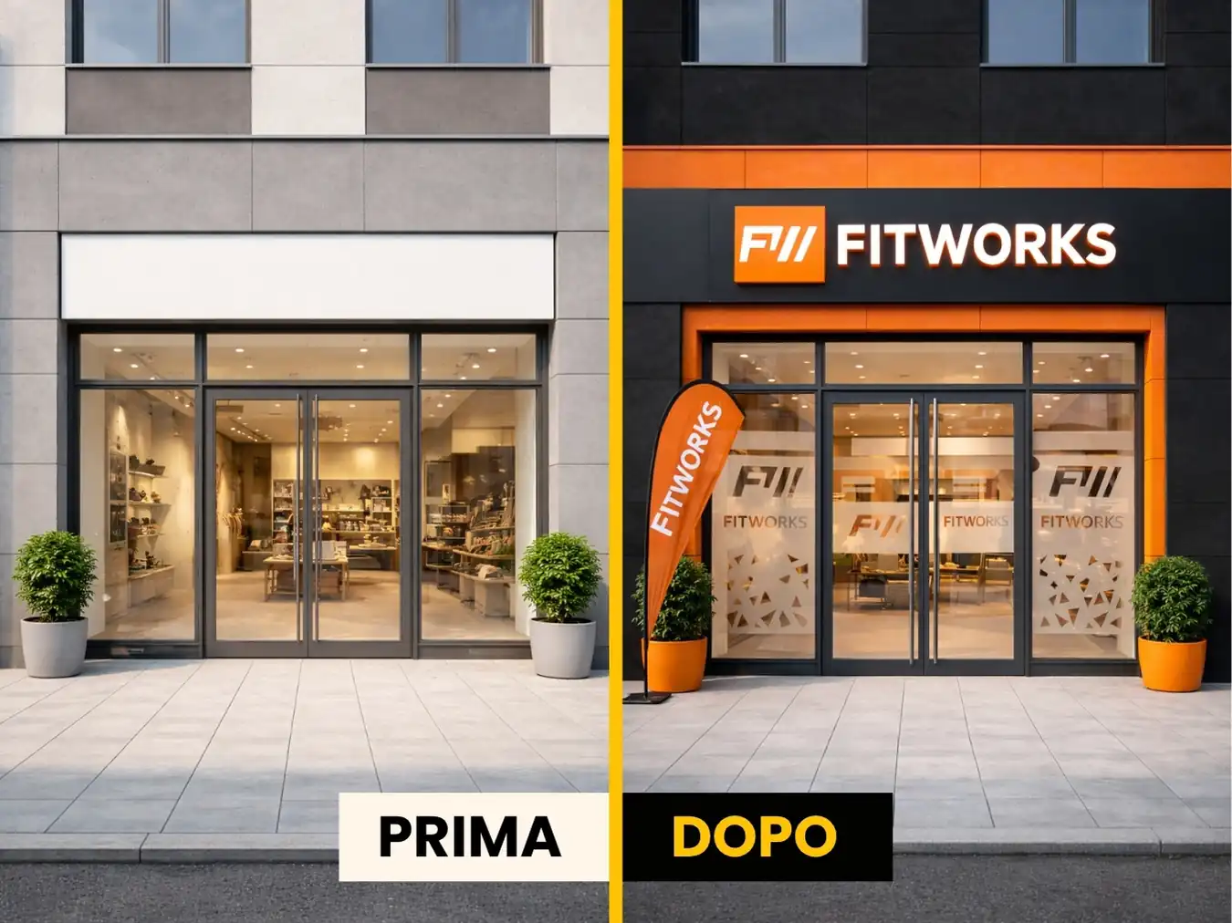 Rivestimenti facciate per attività commerciali a Modena