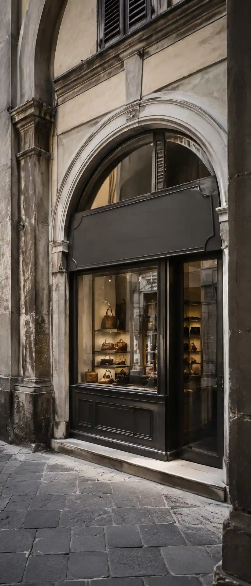 Insegna non luminosa integrata in centro storico e contesto vincolato