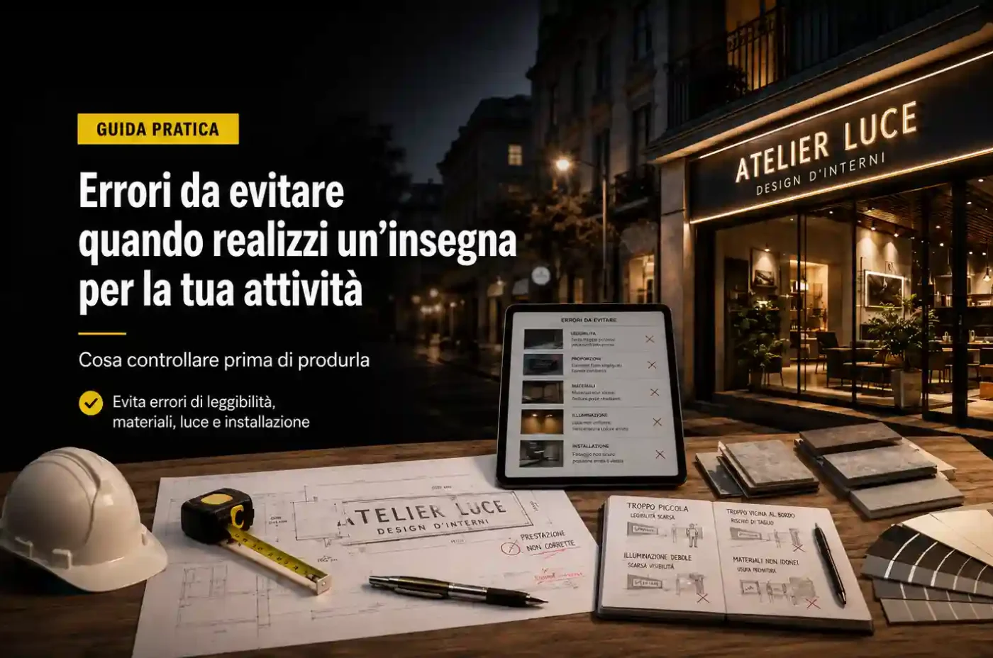 Errori da evitare quando realizzi un’insegna per la tua attività