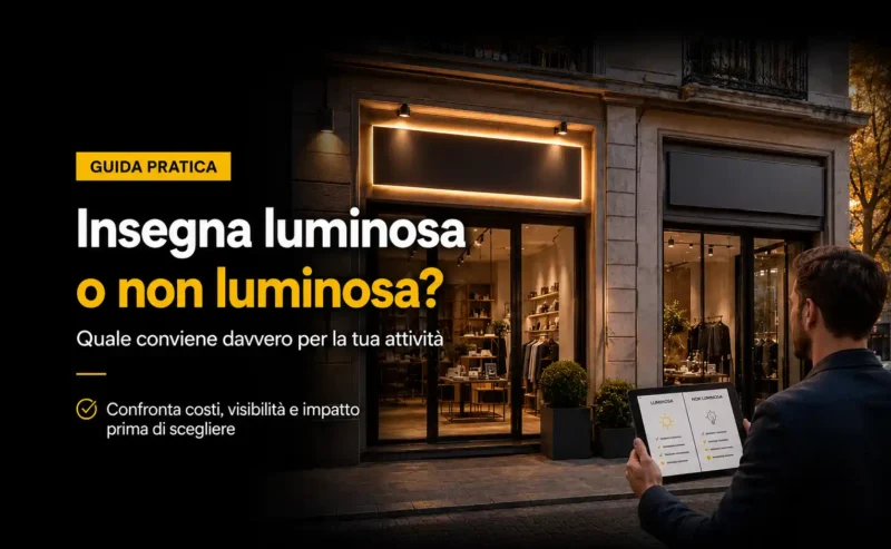Insegna luminosa o non luminosa: quale conviene davvero per la tua attività?