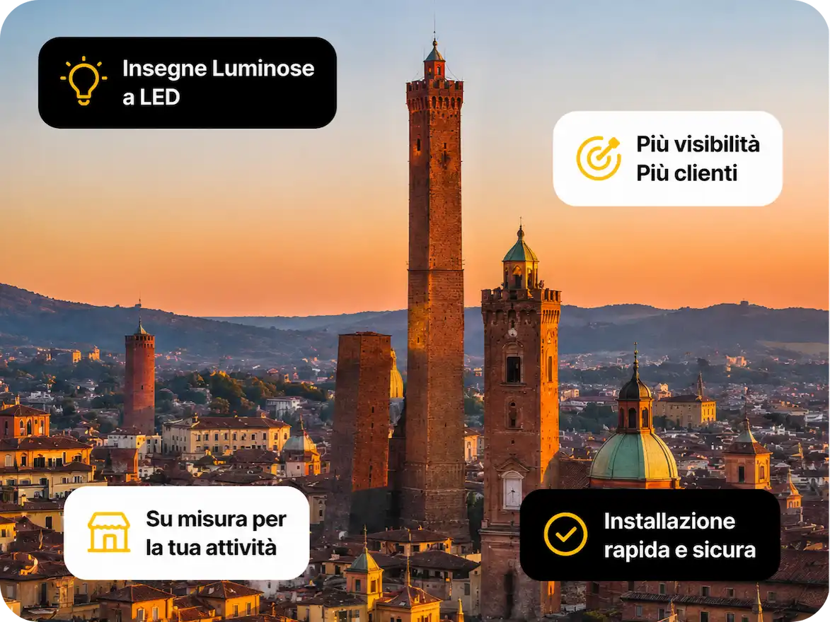 Insegne luminose su misura per la tua attività a Bologna