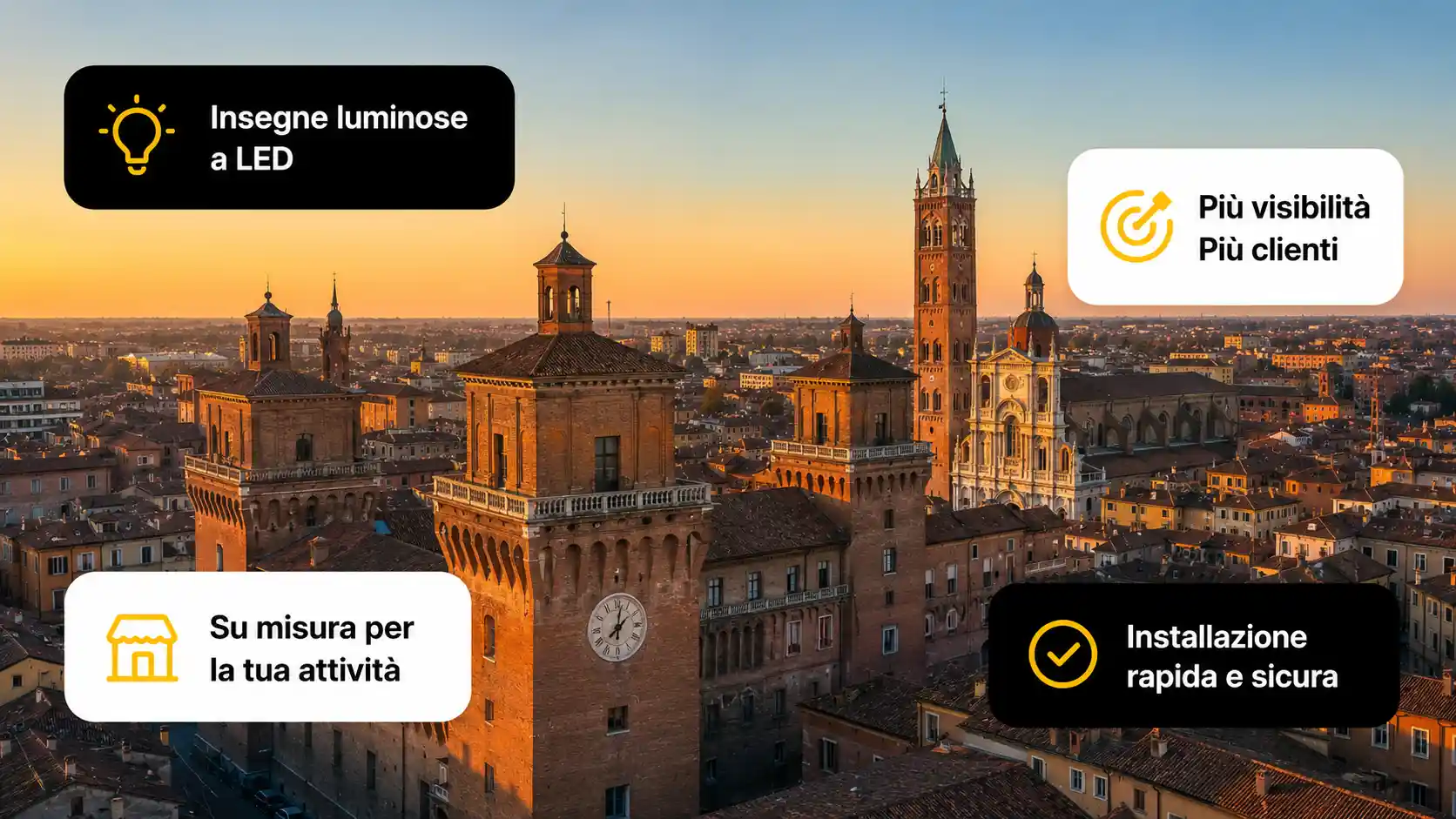 Insegne luminose su misura per la tua attività a Ferrara - sirio project insegne
