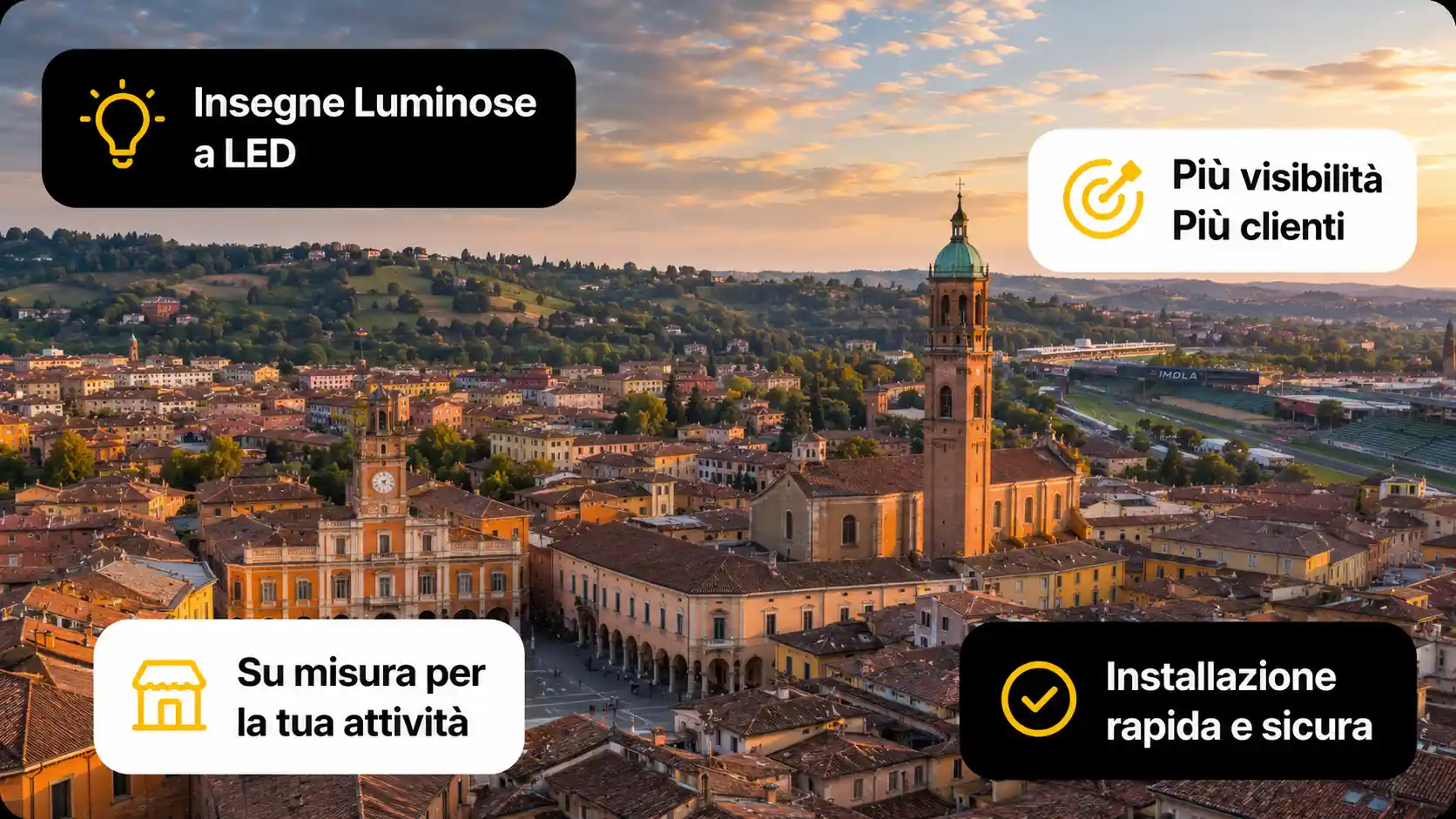 Insegne luminose su misura per la tua attività a Imola - sirio project insegne