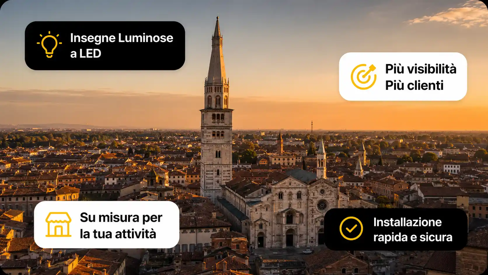 Insegne luminose su misura per la tua attività a Modena - sirio project insegne