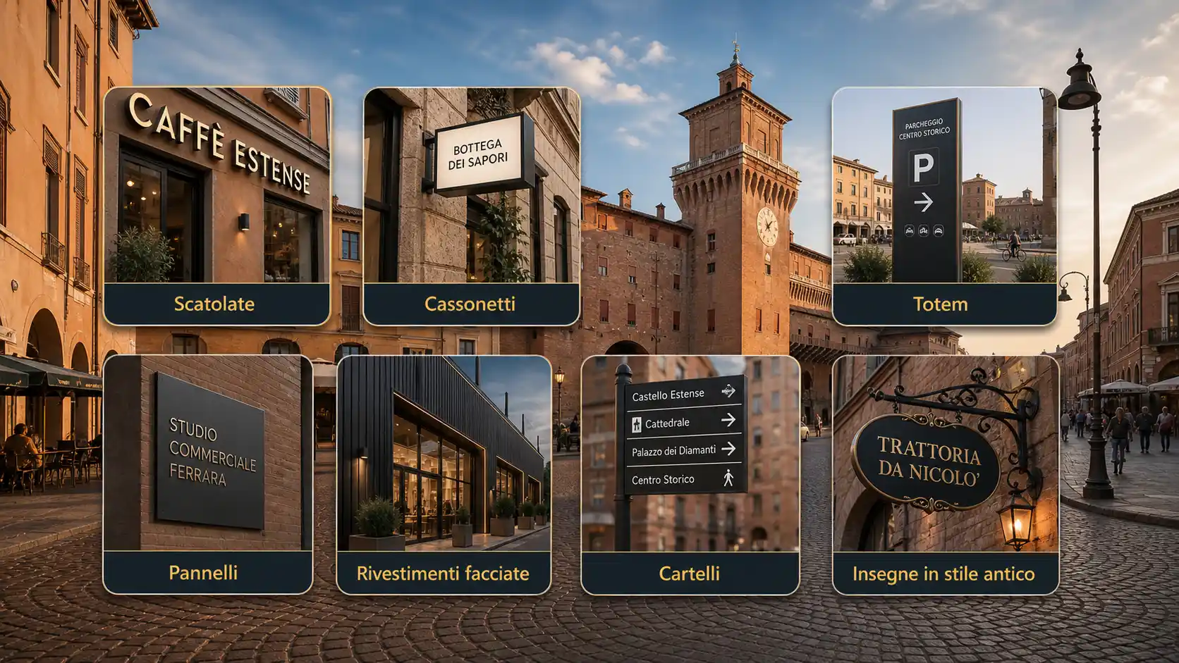 Insegne pubblicitarie per la tua attività a Ferrara - sirio project insegne