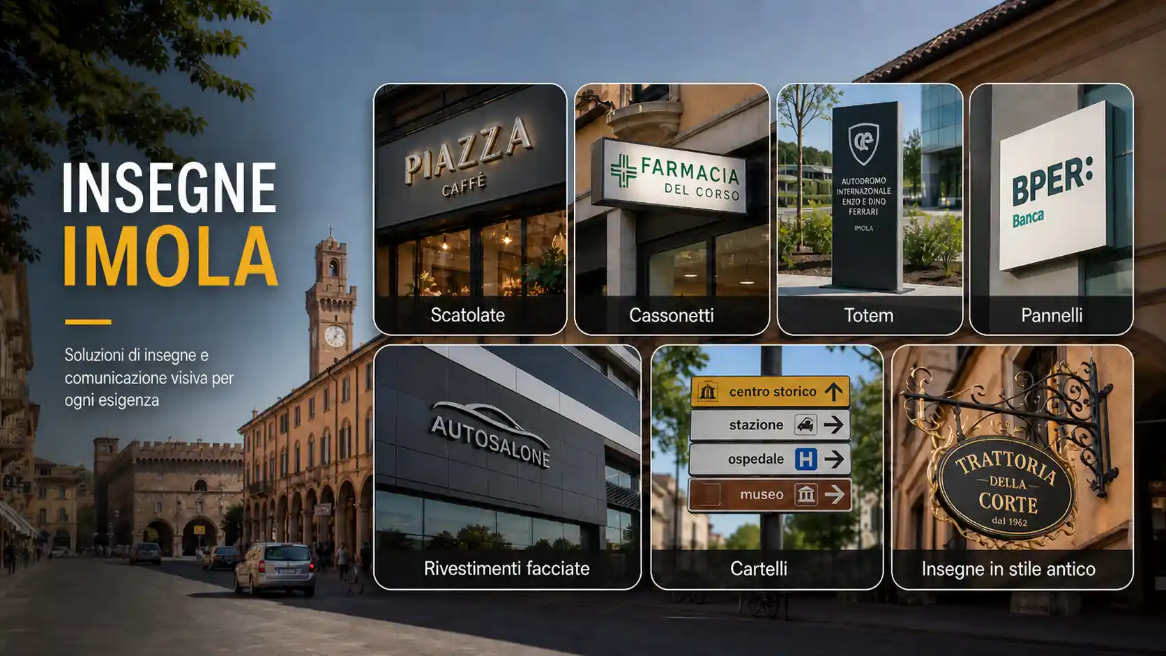 Insegne pubblicitarie per la tua attività a Imola - sirio project insegne