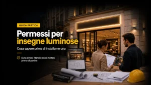 Permessi per insegne luminose: cosa sapere prima di installarne una
