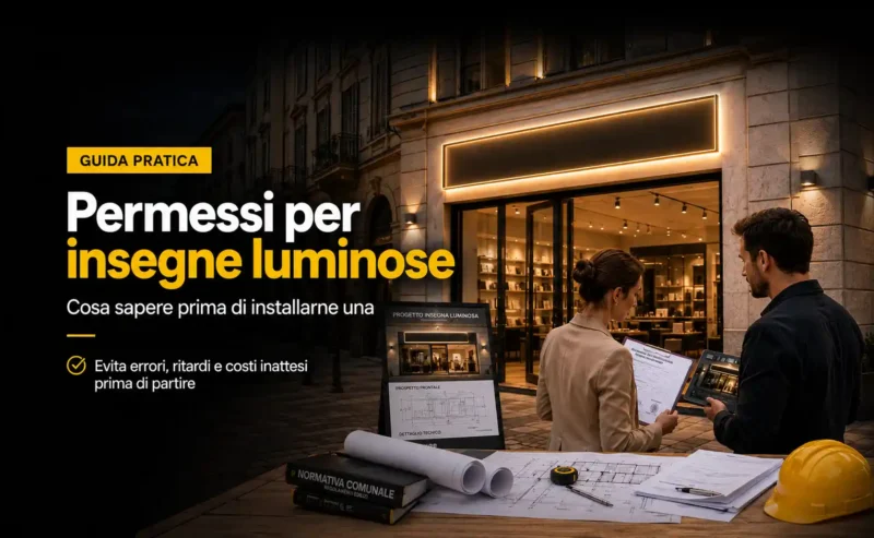 Permessi per insegne luminose: cosa sapere prima di installarne una