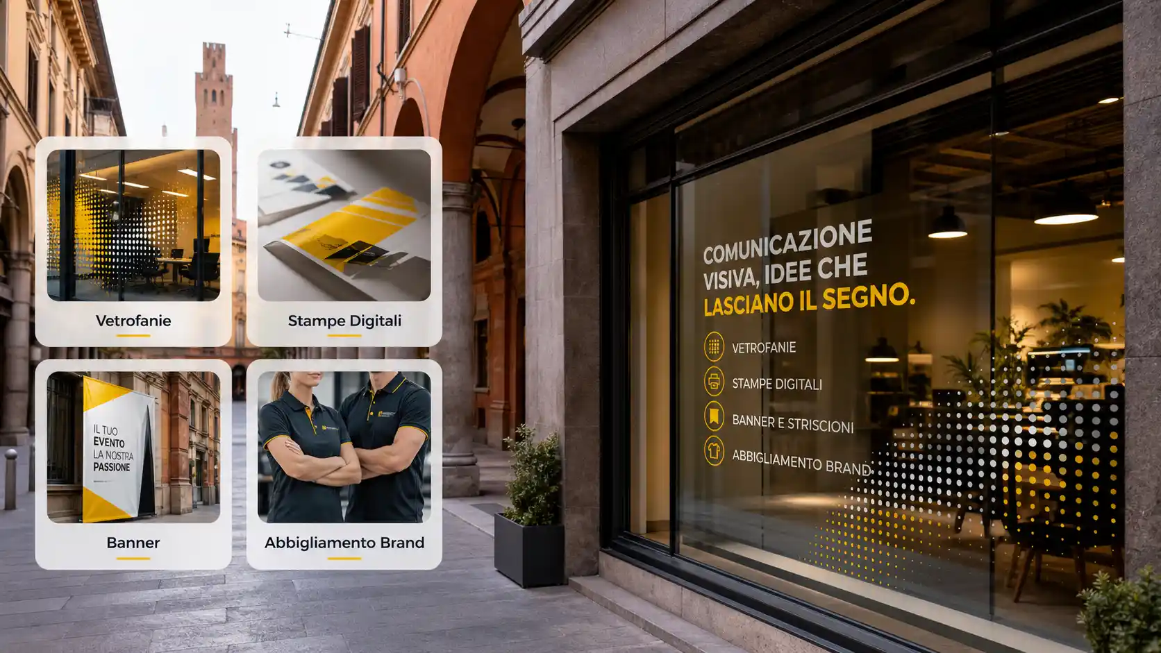 Vetrofanie e allestimenti su misura per la tua attività a Bologna - sirio project insegne