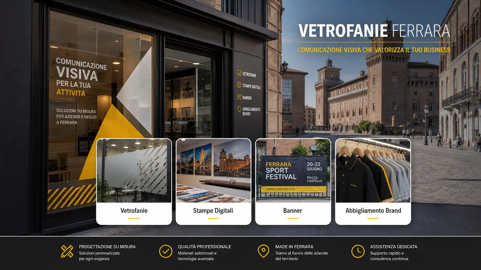 Vetrofanie e allestimenti su misura per la tua attività a Ferrara - sirio project insegne