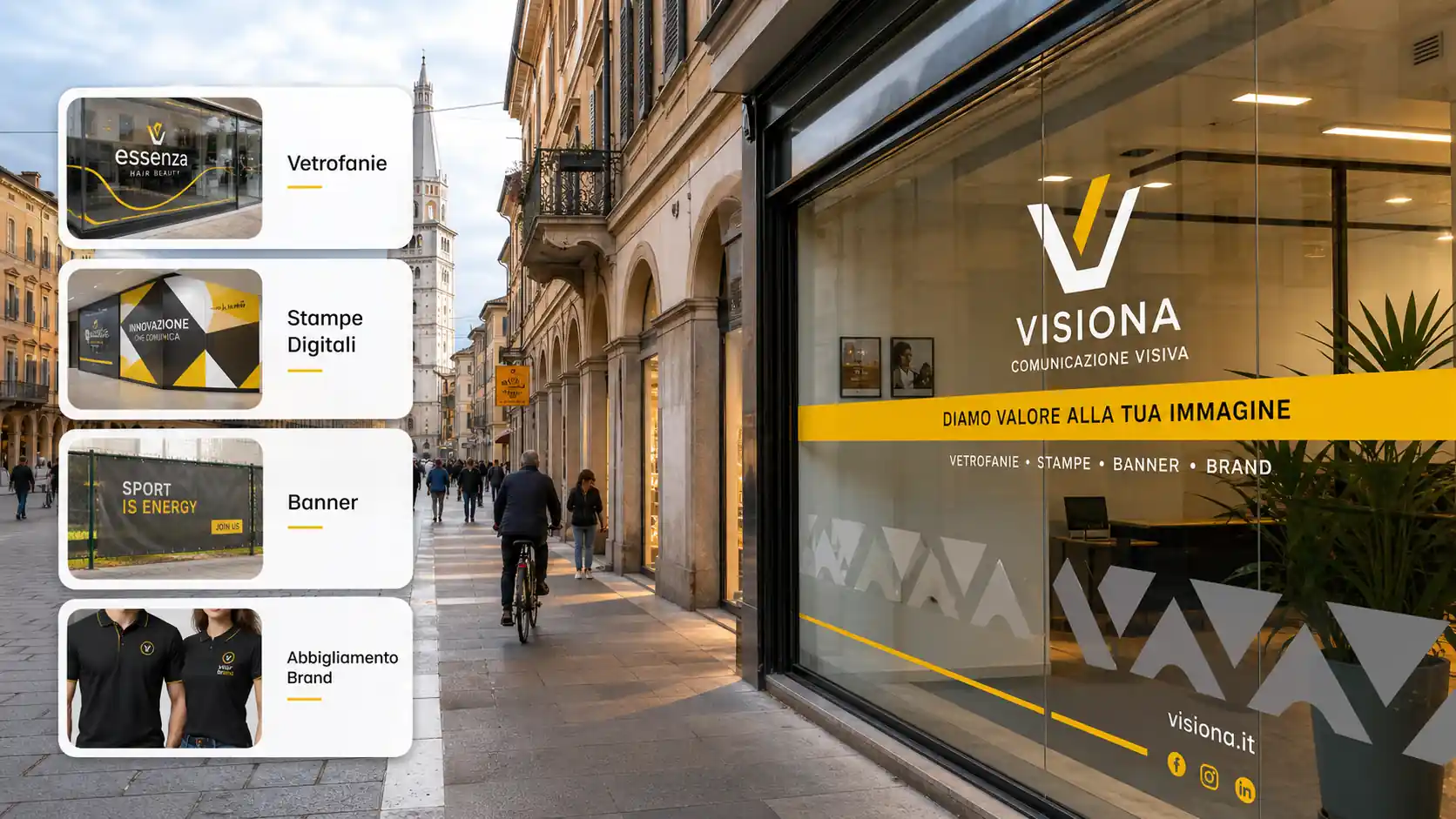 Vetrofanie e allestimenti su misura per la tua attività a Modena - sirio project insegne