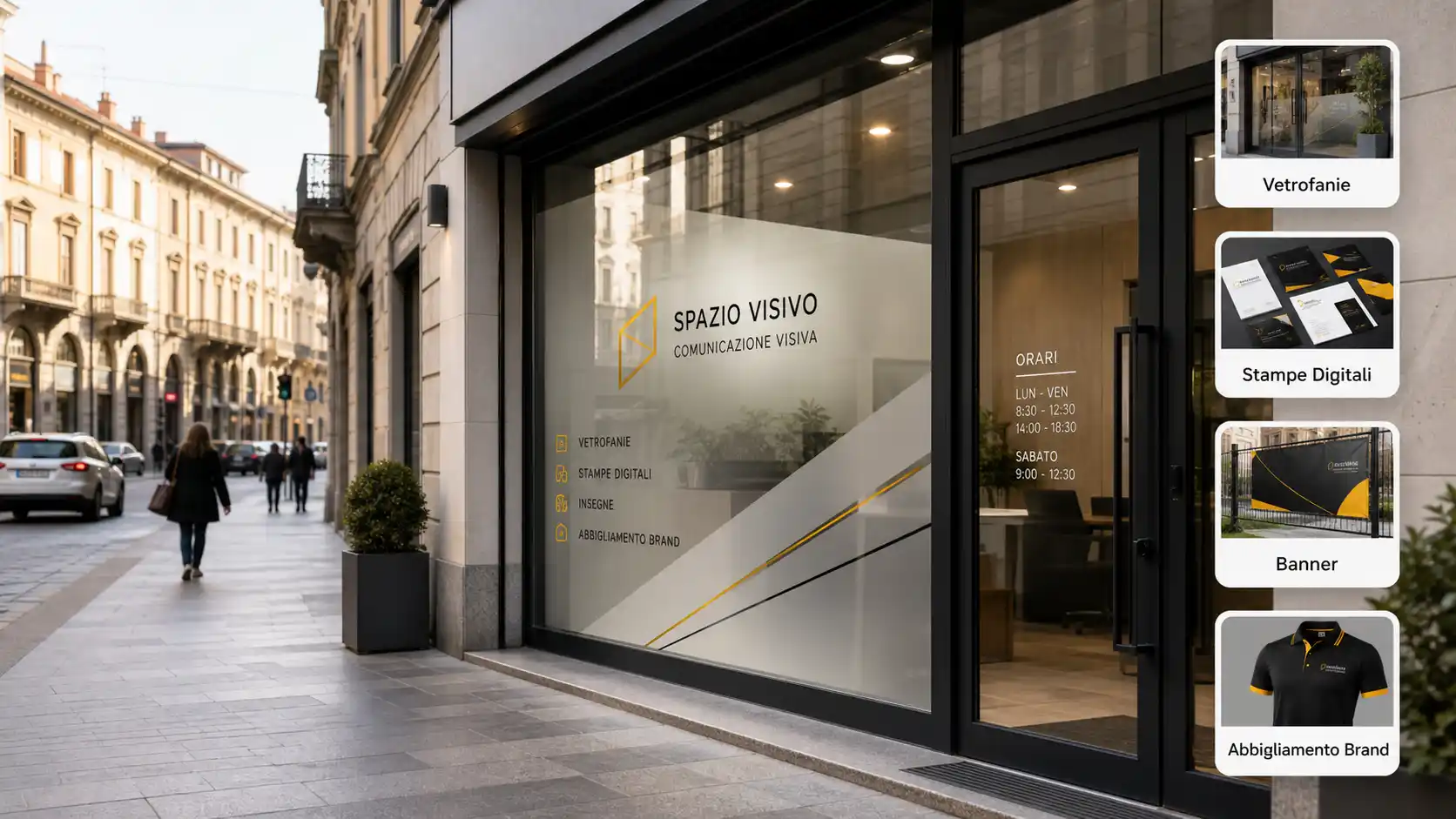 Vetrofanie e allestimenti su misura per la tua attività a Parma - sirio project insegne