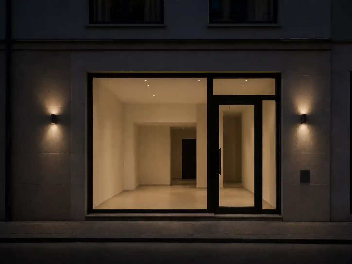 Facciata senza allestimento Sirio Project versione notte